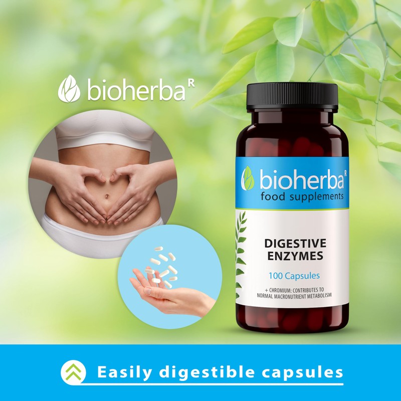 Digestive Enzymes Complex with Papaya, Bromelain & Chromium – 100