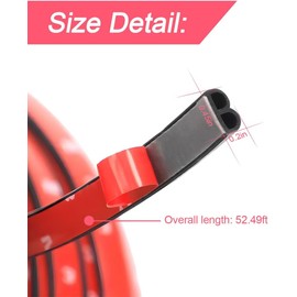 XINLIYA Double Layer Self-Adhesive Car Door Rubber Seal Strip - 5 Holes Sealing Stickers, Noise Insulation Weatherstrip, Edge Protector, Auto Interior Accessories for Tailgate (32.8FT)