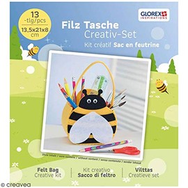 Glorex DIY Felt Bag Bee 15 x 13 x 8 cm