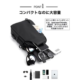 Rotterakka Body Bag, Refined Design, Multi-functional, 4 Pockets, USB Port Included, Large Capacity, Body Bag, Crossbody Bag, One Shoulder Simple, Men's Women's, green