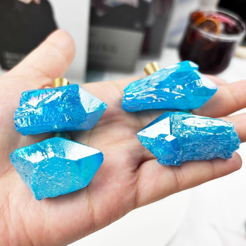 FZBHRO Natural Crystal Stone Cabinet Knobs Decorative Drawer Knobs Handles