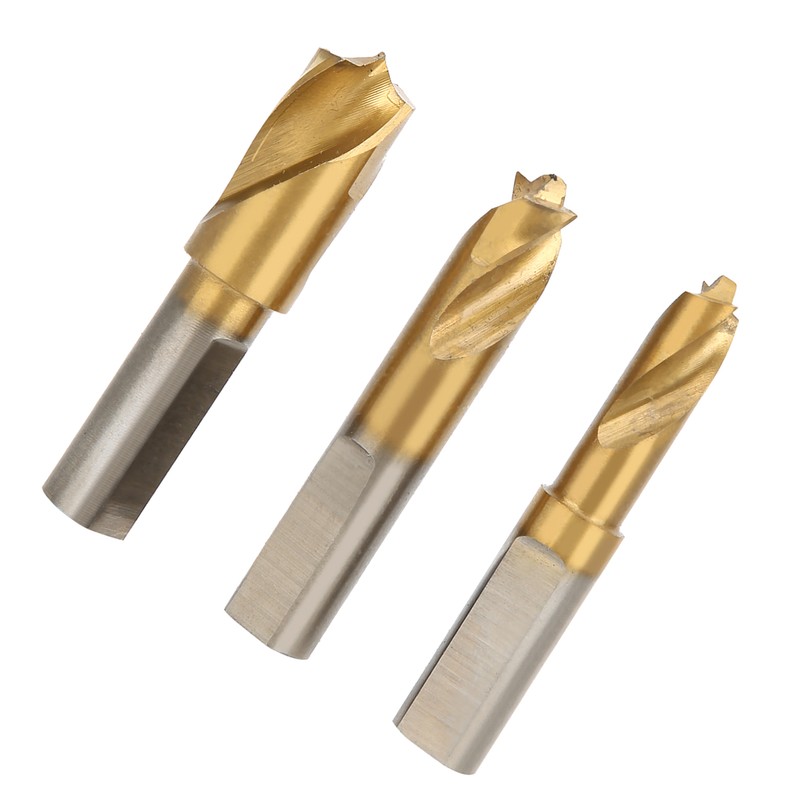 3Pcs HSS CO Cobalt Spot Weld Drill Bit Set Kit