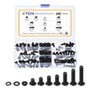 DTGN 242Pcs M5-0.8x6/8/10/12/16/20/25mm Button Head Socket Cap Screws - Carbon