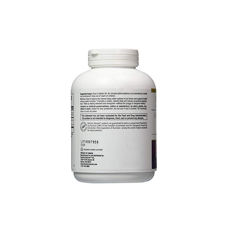 Bioclinic Naturals Somno-Pro L-teanina - 5-HTP - Melatonina Tropical Breeze