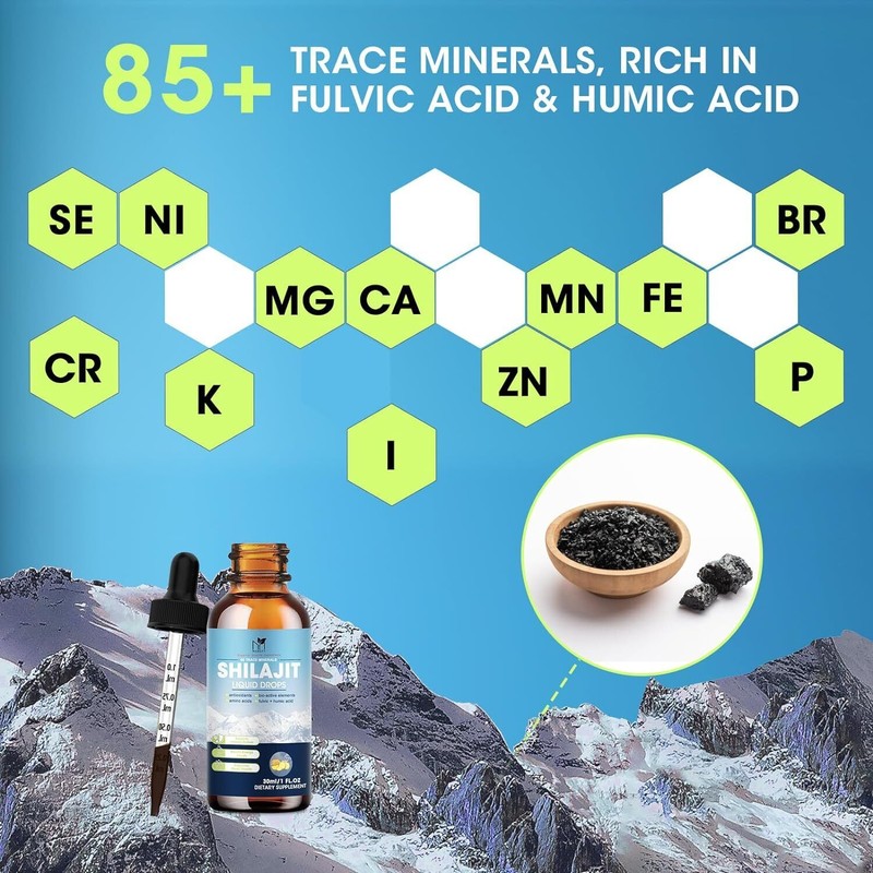 Mabefy 2Pack Organic Himalayan Shilajit Natural Supplement Extremely Potent Fulvic