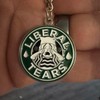 Liberal Tears Keychain - Green Design with White Text -