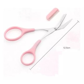 QIANLONG Tijeras Con Peine Para Cejas Depilación Aseo Facial Pestañas