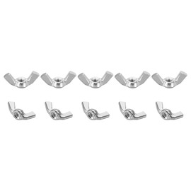 DTGN M5x0.8mm Wing Nuts Butterfly Wing Nuts Wing Nuts 30pcs Construction Carbon Steel Silver