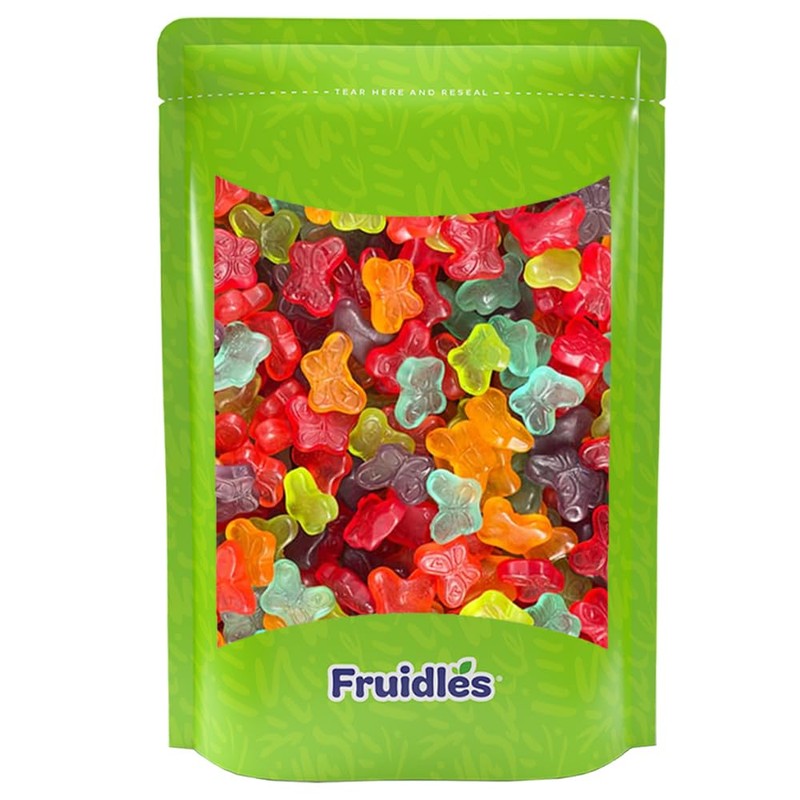 Fruidles Butterflies Mini Gummy Candy, Assorted Fruit Flavors, Allergy Friendly,