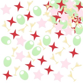 200pcs Martini Confetti, 4 Style Cocktail Table Scatter Confetti Tiny Bit Older Birthday Decorations for Bridal Shower Engagement Bachelorette Party Supplies ﻿