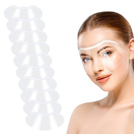 maxtachi 50 PCS Clear Face Visors Shield, Plastic Eye Protector Shields Visors, Shower Face Eye Protector, Protective Eye Shield After Surgery, Eyelash Shield for Microblading Permanent Makeup Eyelash