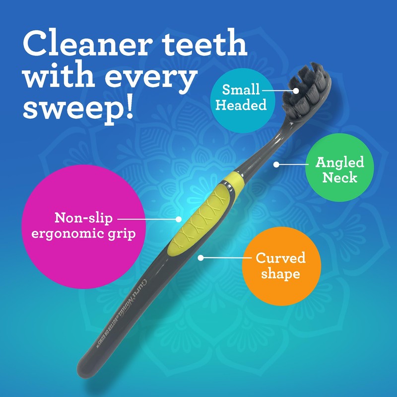 GuruNanda Butter on Gums Charcoal Toothbrush - 8000+ Softex Bristles