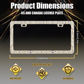 Arrow Print License Plate Frame Colorful Adventure Awaits License Plate Holder Funny License Plate for Car Decoration Stainless Steel Auto Parts with Screws 12.3" x 6.3"