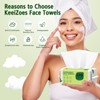 Disposable Face Towels 100 Count, Biodegradable Ultra Soft & Thick