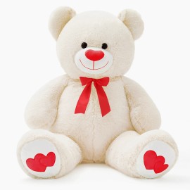 Factory Direct Sale 43-Inch Giant Soft Plush Stuffed Animal Teddy Bear Toy for Boyfriend Girlfriend Valentine's Day GiftColor: White, size: 110cm/43in