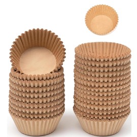 500pcs Natural Cupcake Liners,Muffin Linner, Oil Resistant, high Temperature Resistant, Food Grade Baking Cups(Brown)