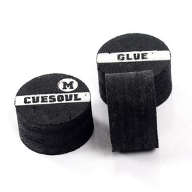CUESOUL 3 Pieces 10mm 6 Layer Pigskin Snooker Cue Tip (Medium)