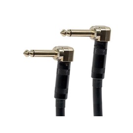 Monoprice 8-inch Premier Series 1/4 inch (TS or Mono Phono) Right Angle Male to Right Angle Male 16AWG Guitar Patch Cable (Gold Plated)
