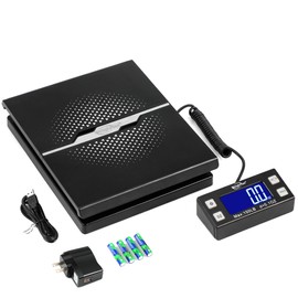 Weighmax W-8809 150lbs x 0.1oz Digital Shipping and Postal Scale with Extended Display, Black, Batteries and Ac Adapter Included, W-8809-150 Black