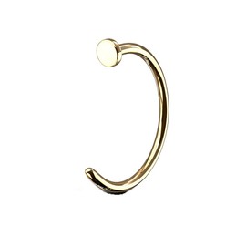 PiercedOff Gold IP over 316L Surgical Steel Nose Hoop - Thickness 18GA (1mm) / Diameter 8mm