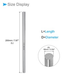 CoCud Round Steel Rod, 9mm Diameter 200mm Length, High Speed Steel Bar Stock Craft DIY Tool - (Applications: for Drill Lathes Boring Machine), 1-Pieces