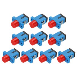 sourcing map Fiber Optical Adapter FC-SC/UPC Plastic Flange, Single Mode Simplex Adapter, FC-SC/UPC, for Network Internet Connector, 10pcs