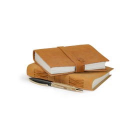 Handmade Leather Journal/Writing Notebook Diary/Bound Daily Notepad for Men & Women Unlined Paper, Writing Pad for Artist, Sketch (4 x 6 Inches)