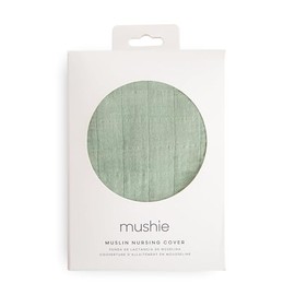 mushie Nursing Cover (Roman Green) | 100% Breathable Organic Cotton | Breastfeeding Privacy