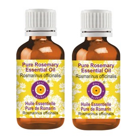 dve herbes Deve Herbes Pure Rosemary Essential Oil (Rosmarinus officinalis) Steam Distilled (Pack of Two) 100ml X 2 (6.76 oz)