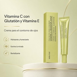2PC Vitamina C con Glutatión y Vitamina E, Sérum Facial Brillo y Antiarrugas, Tratamiento Unifica el Tono, Suaviza la Piel, Vitamin C Booster Shot, Uso Diario