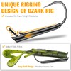 Dovesun 12PCS Ozark Rig Weedless Jig Heads for Bass Fishing