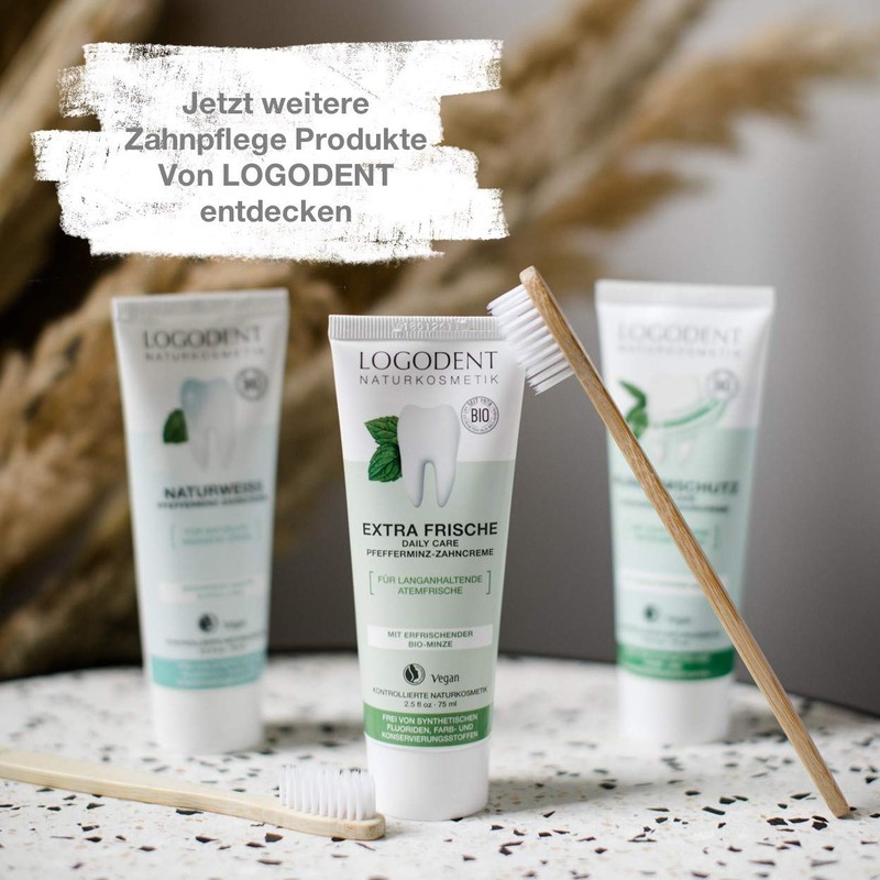LOGODENT Naturkosmetik EXTRAFRISCHER RUNDUMSCHUTZ daily care Zahncreme mit Fluorid, Mit