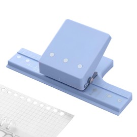 3-Hole and 6-Hole Punch, Loose Leaf Punch Compatible with A6/A7/A5, Hole Diameter 5mm or Less, Lightweight, Labor-Saving, Durable DIY Notebook and Word Book Making (Blue)