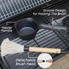 IPROUDER Cast Iron Sauce Pan and Basting Pot with BBQ