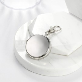 Silverora Pocket Watch with Carabiner Key Ring Analogue Quartz Watch for Men Women Backpack Belt Outdoor, 3 pieces.