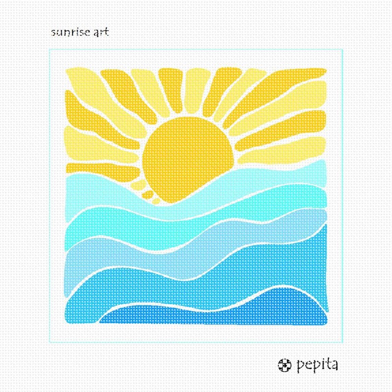 Pepita Needlepoint kit: Sunrise Art, 9" x 9"
