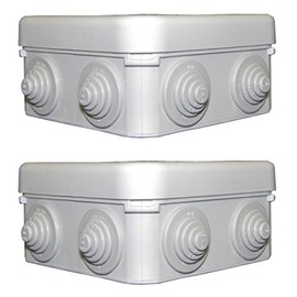 2x CCTV IP Junction Box Outdoor Weatherproof IP55 Terminal Box for cctv connectors