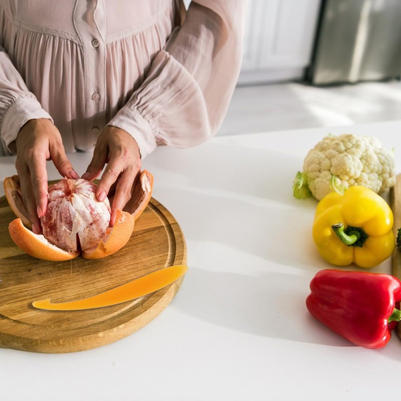 3Pcs Plastic Orange Peeler Long-Handle Orange Peeler Tool for Mango