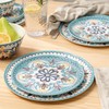 Bzyoo 12-Piece Melamine Dinnerware Set - Madallion | Lightweight, Durable,