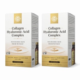 Solgar Complejo de ácido hialurónico de colágeno – 30 tabletas, paquete de 2 – sin OMG, sin gluten, sin lácteos – 60 porciones en total
