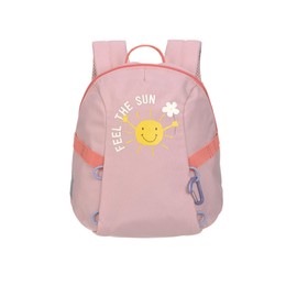 LÄSSIG Small Children's Backpack for Nursery, Crib Backpack with Chest Strap, 20 x 9.5 x 24 cm, 3.5 L, Sunshine Peach, Modern