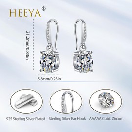 Silver Drop Earrings for Women Sterling Silver Earrings For Women Dangling Dangly Earrings Hypoallergenic Earrings Diamond Earrings for Women Wedding Earrings for Bride Earrings Earings