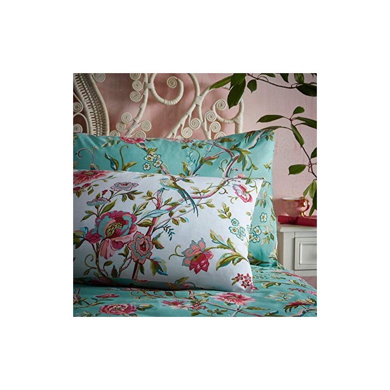 furn. Vintage Chinoiserie Duvet Cover and Pillowcase Set, Jade, Single