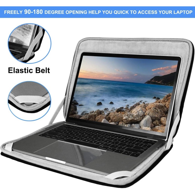 Hsmienk Laptop Sleeve, 15.6 Inch, Durable Shockproof 15.6", Black