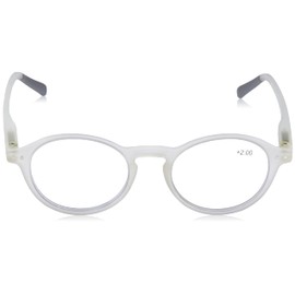 Solar Unisex Glasses R01 Dark Blue +2, Transparent matt.