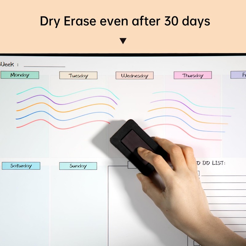 MCCORL Magnetic Weekly Planner Whiteboard for Fridge Calendar, Perfect as