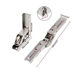 90 Degree Folding Door/Shelf Hinge Hidden Bracket Table Holder Furniture Parts(2pc)