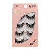 Elocoise False Eyelashes,3D Eye Lashes Reusable 4 Pairs Long Hand-made