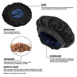 Deep Conditioning Heat Cap. A Heat Cap to hydrate, moisturise and condition. Easy to use and Microwavable. Natural ingredients include Flax Seeds. Natural and Safe