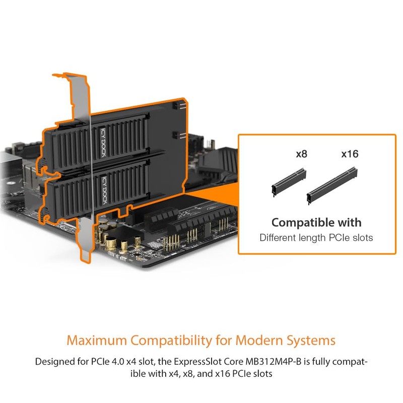 Removable Dual M.2 NVMe SSD to PCIe 4.0 x8 Mobile